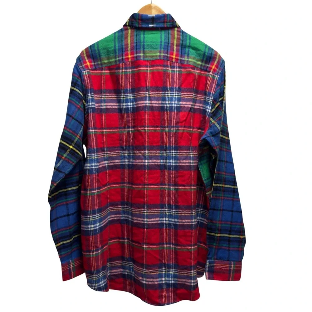 Polo Ralph Lauren NEW Men's Large Red/Green/Blue Colorblock Plaid Flannel Shirt